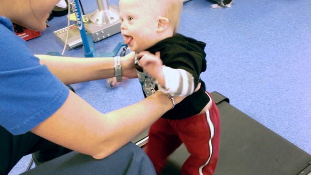 baby treadmill therapy down syndrome