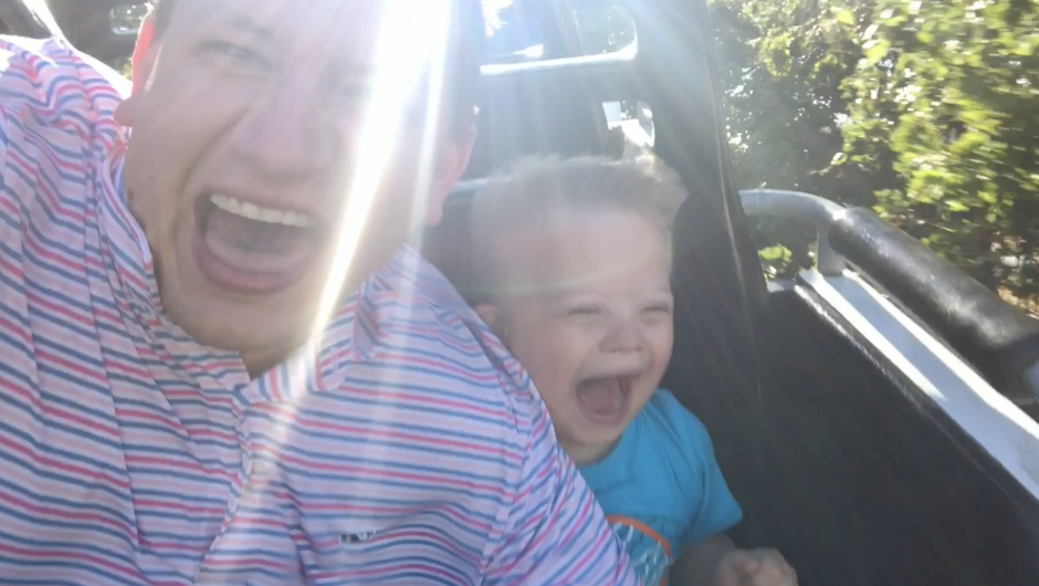 Our Son With Down Syndrome s First Ride On An Upside Down Roller