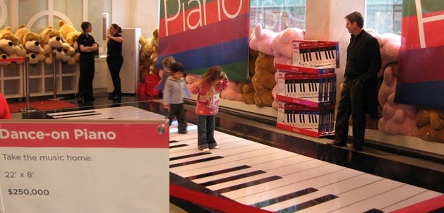 big piano fao dance on new york nyc