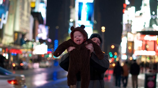 cute baby sticking tongue out new york