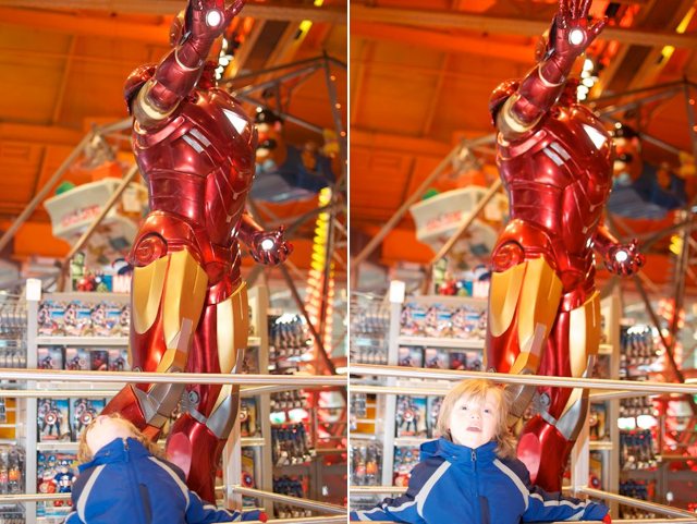 life size ironman iron man toys r us nyc