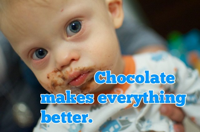 chocolate makes everything better toddler baby