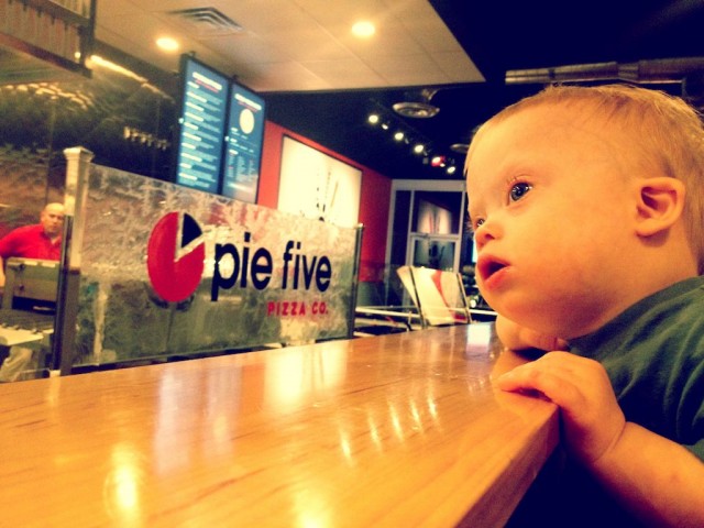 pie five pizza down syndrome child