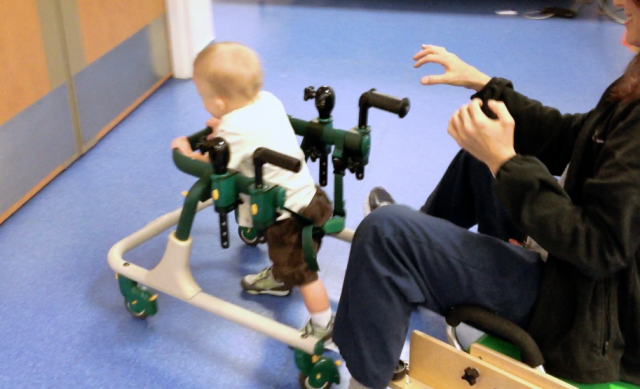 down syndrome child learning to walk walkers