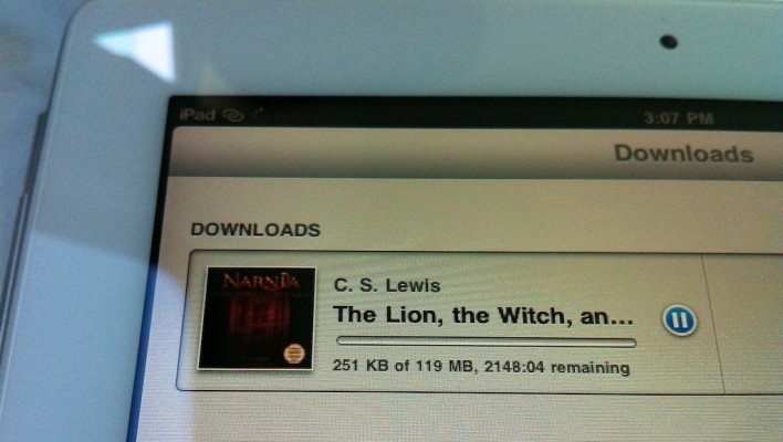 downloading chronicles of narnia on ipad