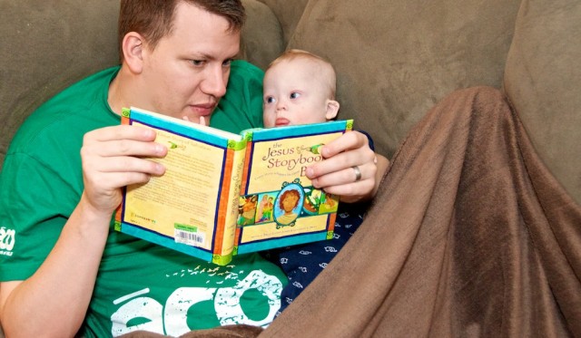 down syndrome father son jesus bible storybook