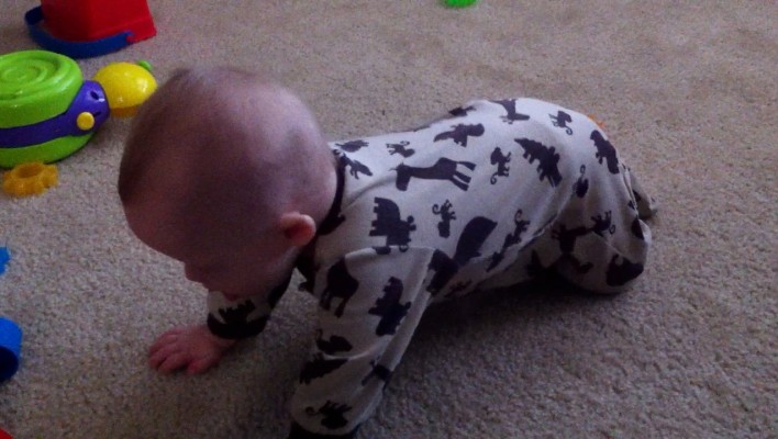 down syndrome baby learning to crawl