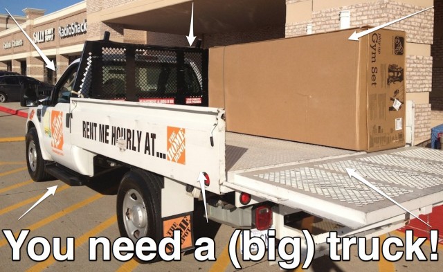 home depot swing set truck rental