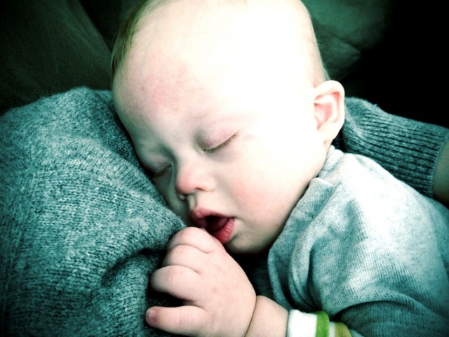 sleeping baby down syndrome newborn