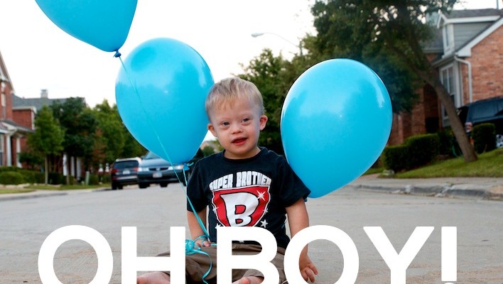 gender reveal photo ideas child with down syndrome