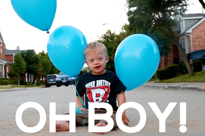 gender reveal photo ideas child with down syndrome