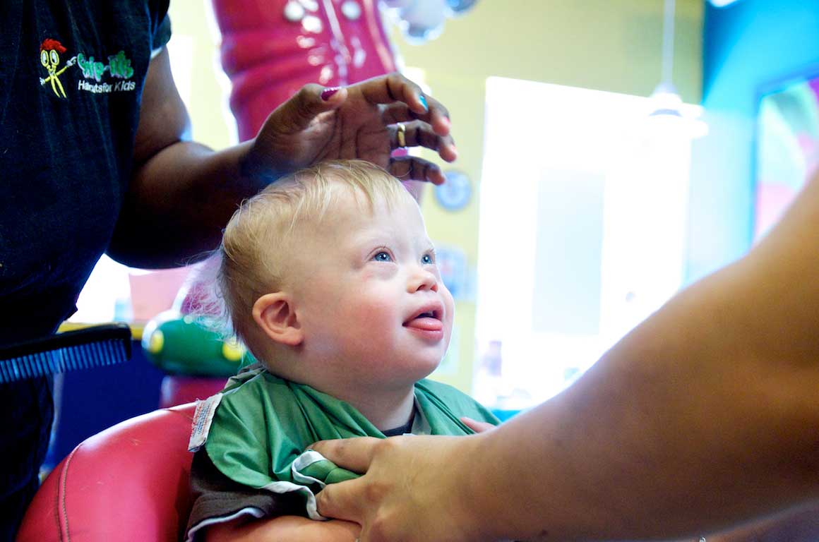 child down syndrome first hair snip its