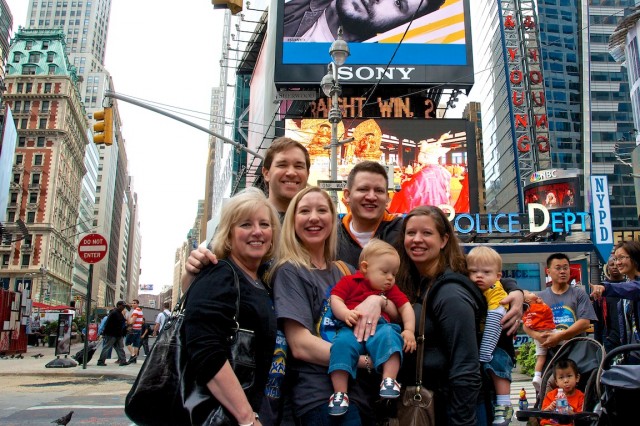 families meeting in real life from online facebook