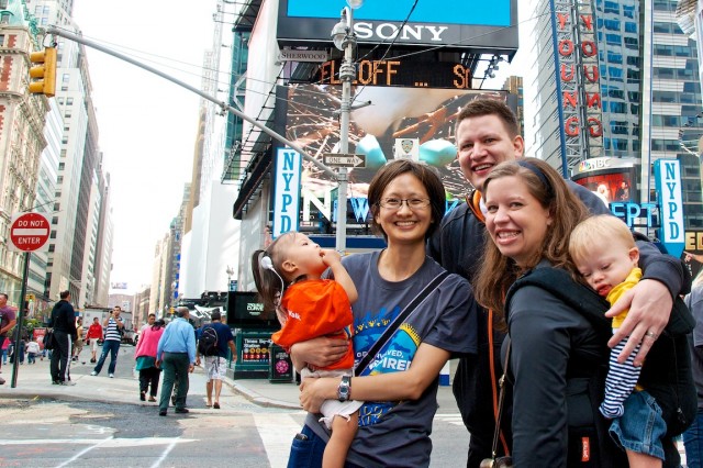 families meeting in real life from online facebook