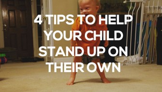 how to help child stand up on their own