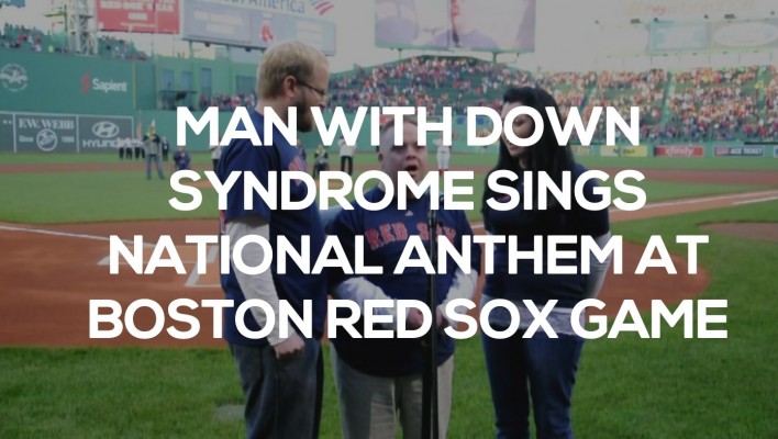 Michael Mullins down syndrome sings national anthem