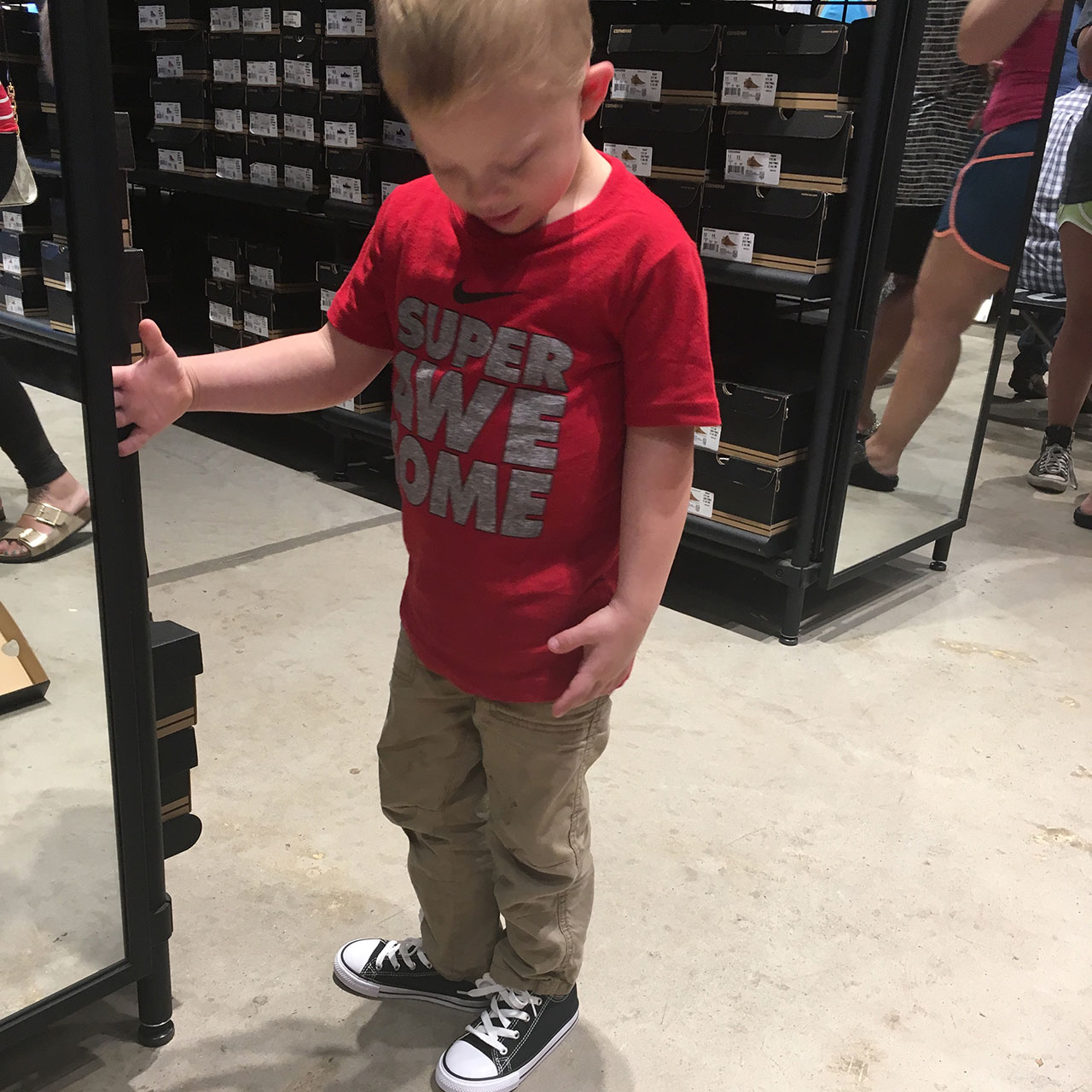 shopping for chuck taylors child with down syndrome