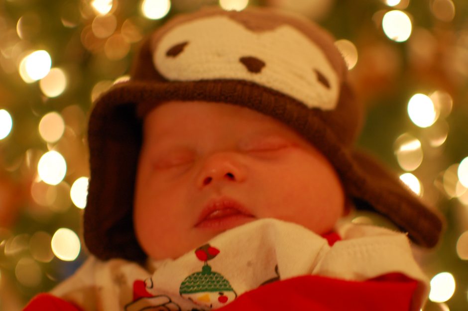 child with down syndrome first Christmas